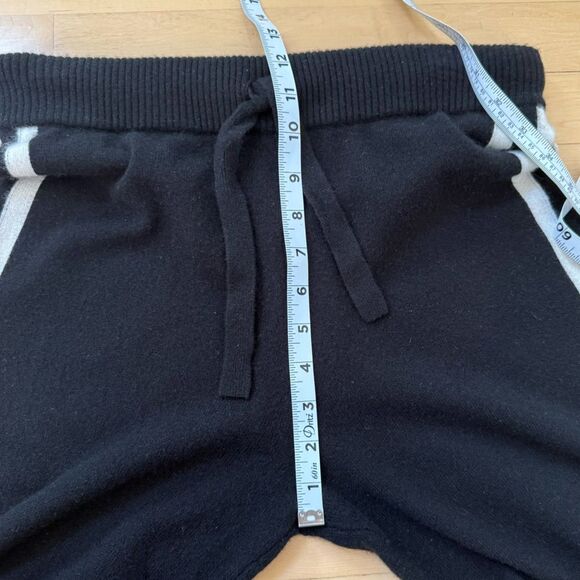 THREADS OF PRVLG Side Striped Cashmere Jogging Pants in Black M - Picture 13 of 13